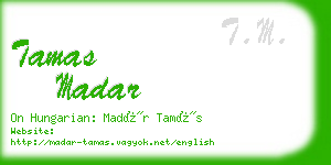 tamas madar business card